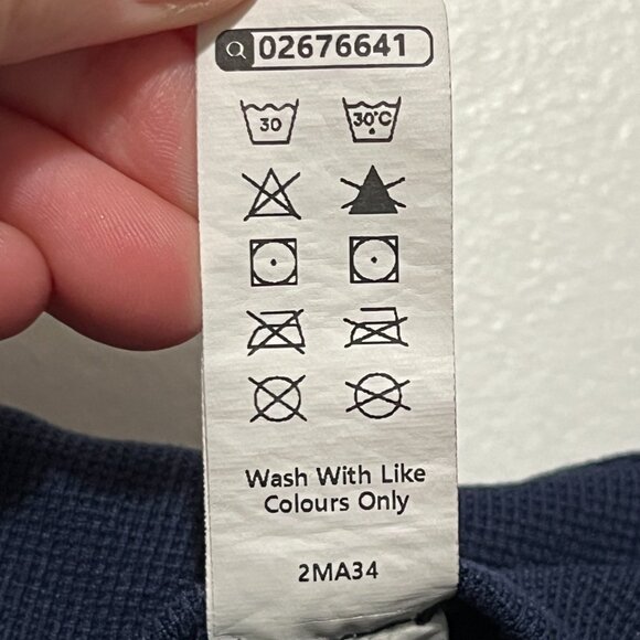 Halara Womens Waffle Knit Jogger Bib Overalls L Navy Jumpsuit Loungewear Comfy - Picture 8 of 8